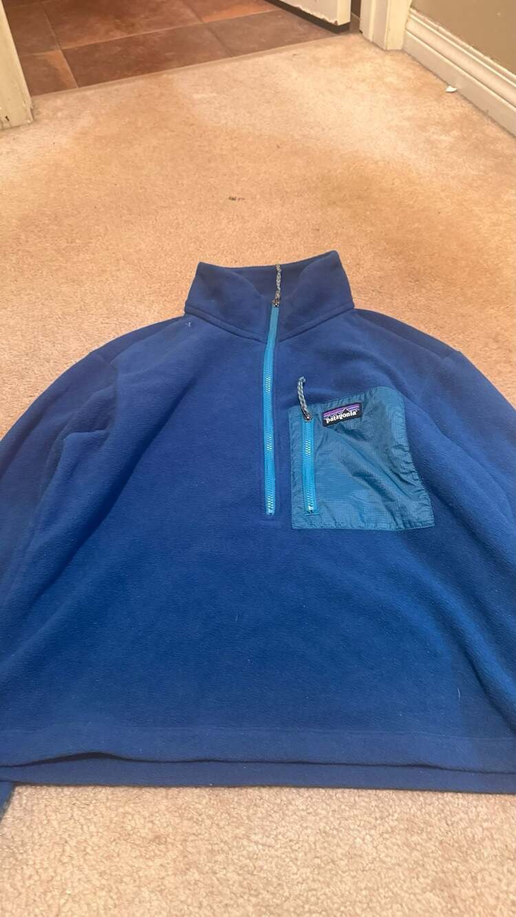 Patagonia Microdini 1/2-Zip Fleece Pullover Blue Size Small